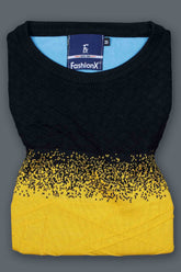 Multi Color Black Sun-Shine Knitted T-Shirt for Men